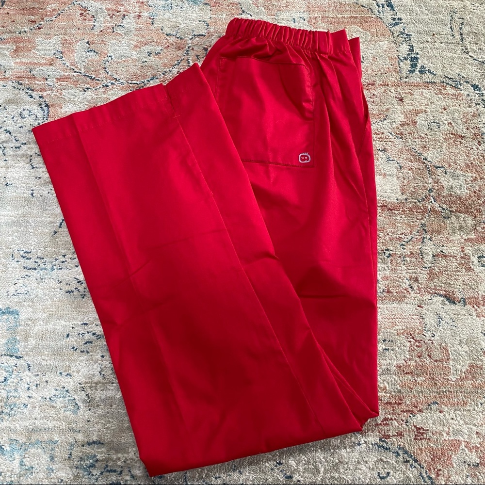 Red Wonderwink Scrub Pants